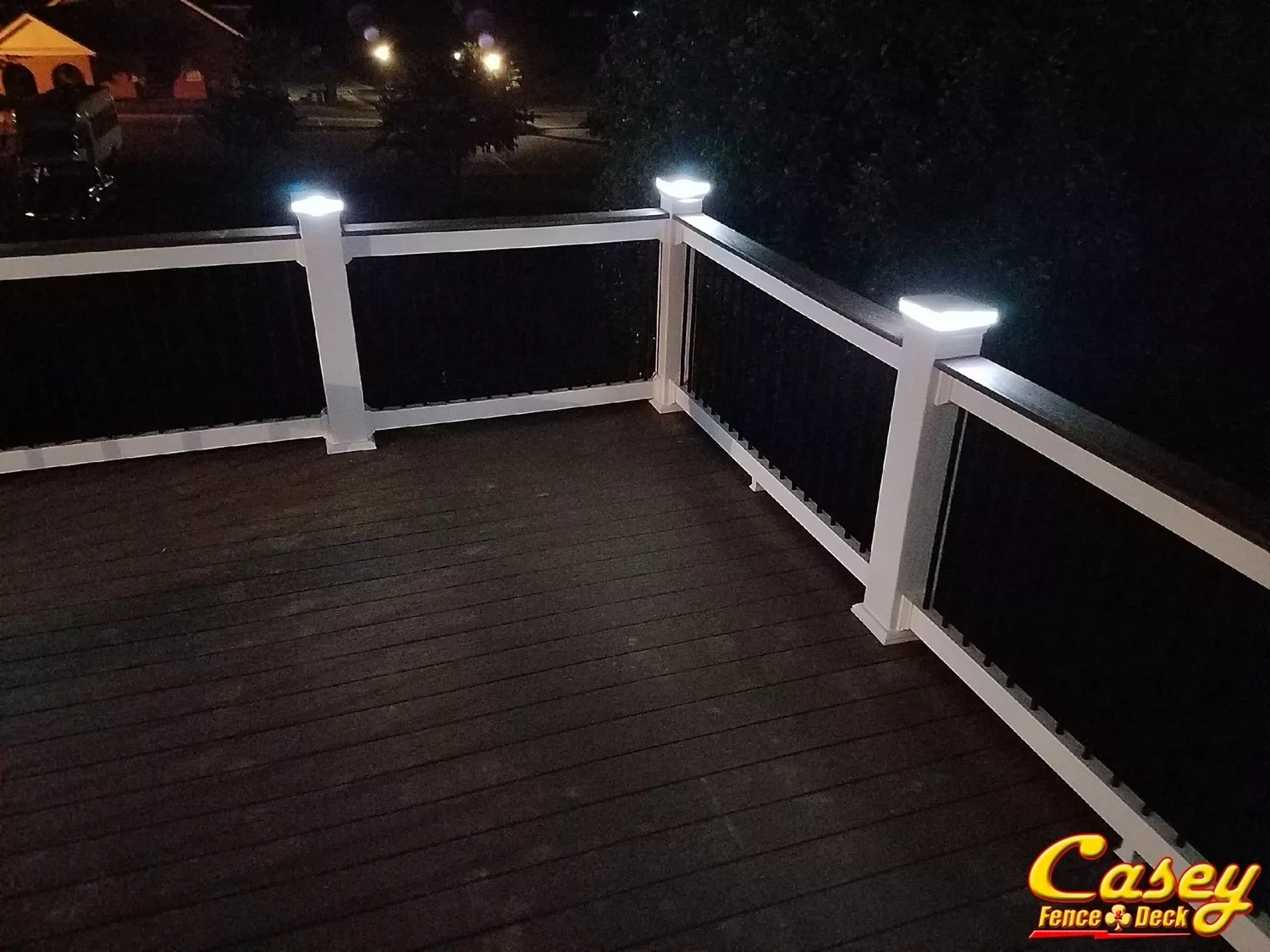 Fiberon composite deck in Boonsboro MD with LED post cap lights